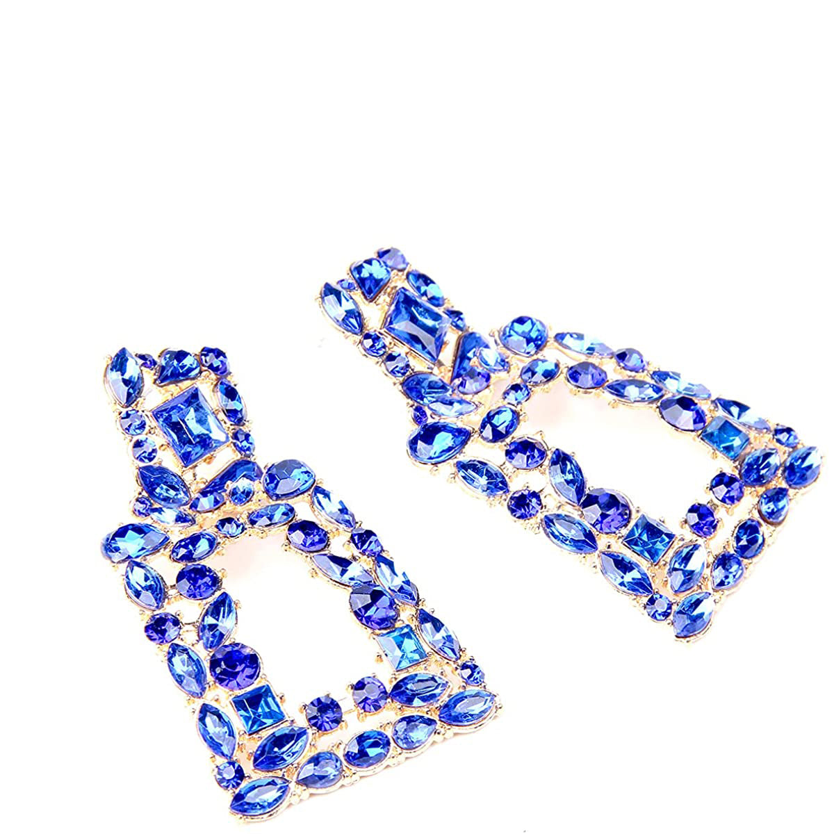 Women's Rhinestone Rectangle Drop Earrings Cheap Pice Store