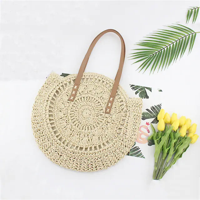 Women's Straw Tote Bag Boho Style Popular Online