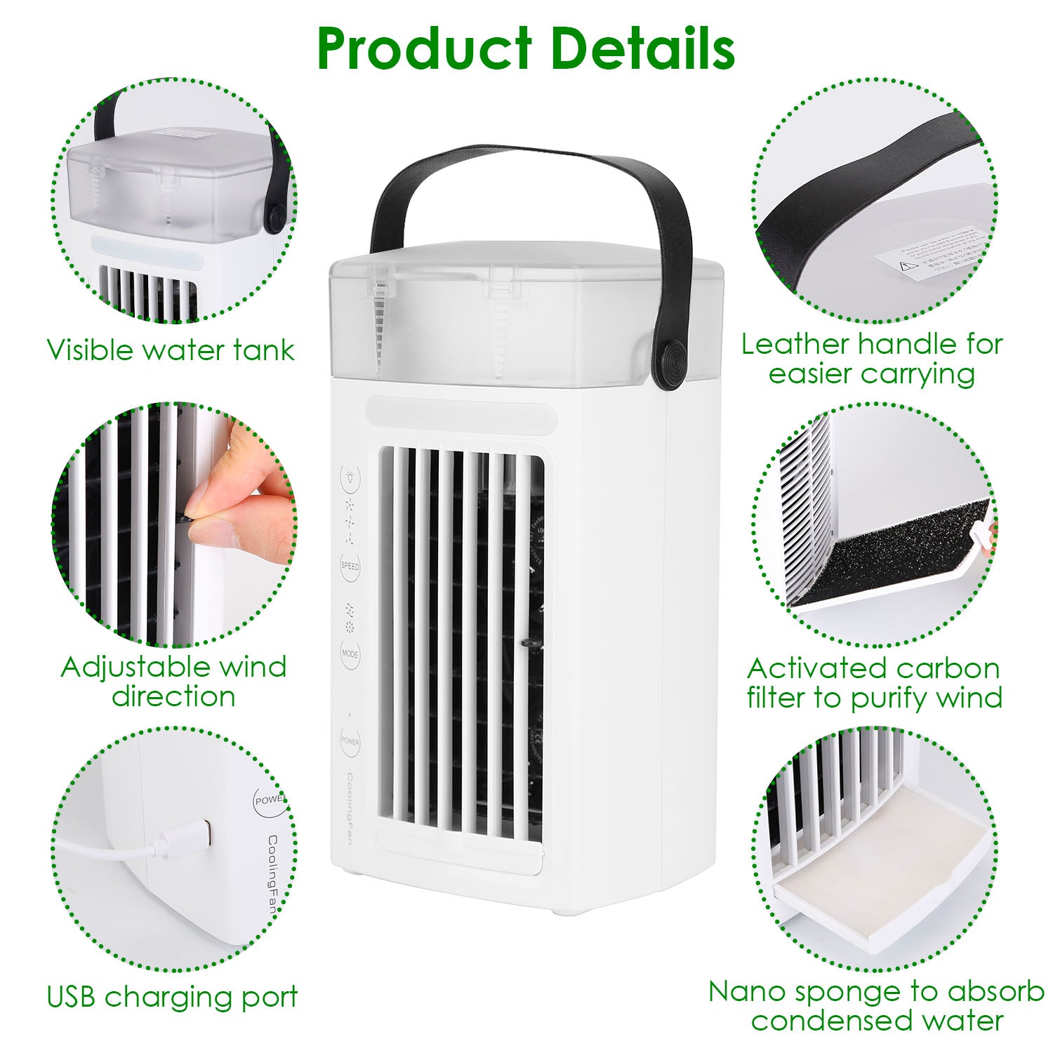 4-in-1 Evaporative Air Cooler Water Mist Cooling Fan Discount 2025 New