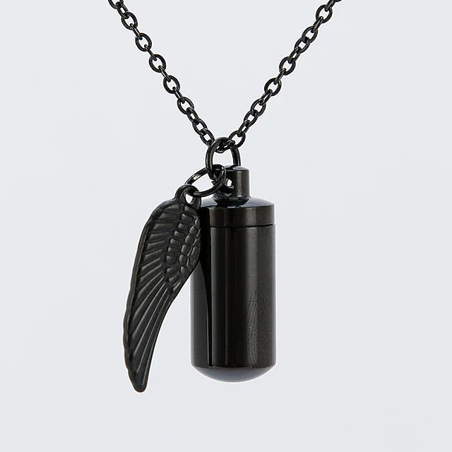 Angel Wings Stainless Steel Ashes Necklace Discount View