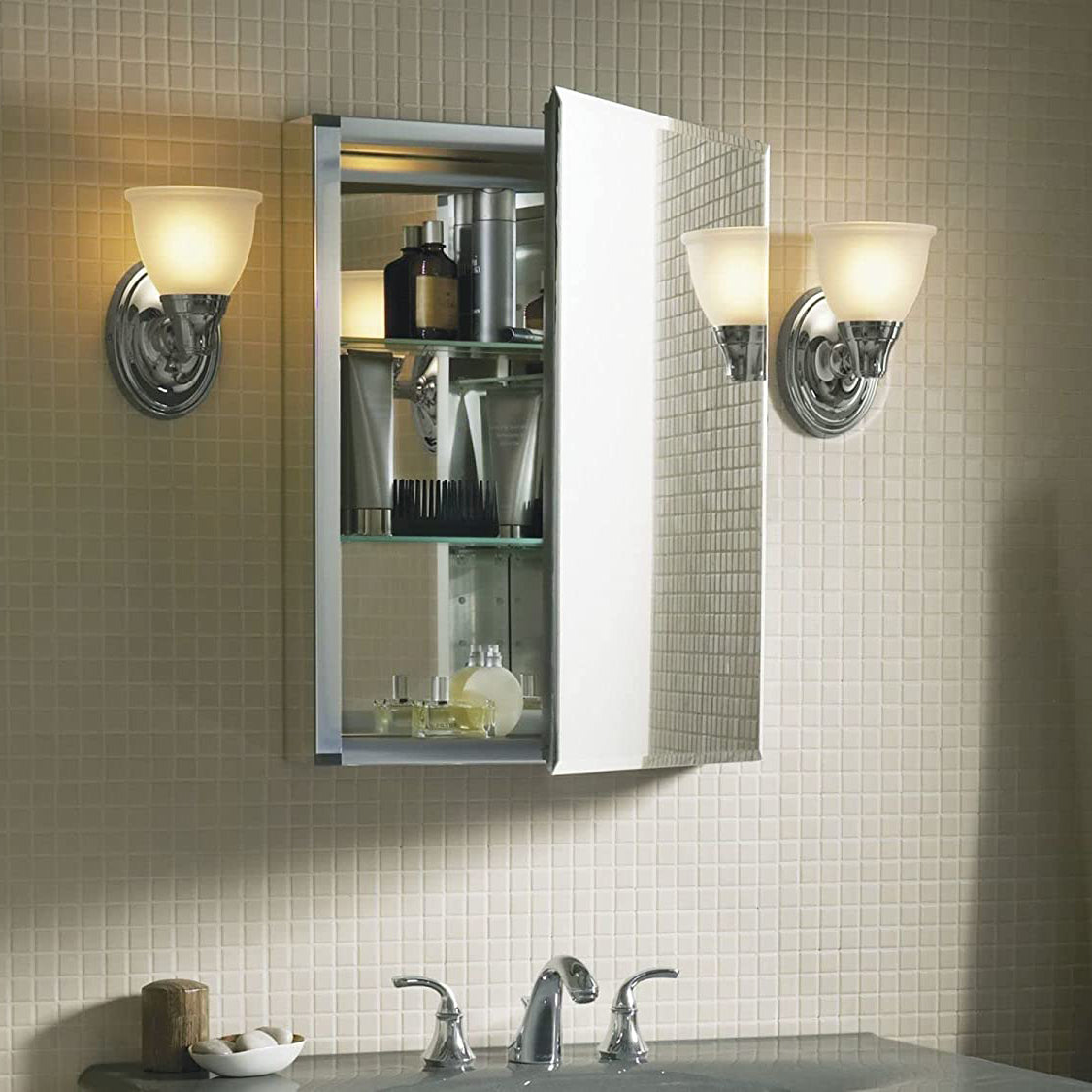 Aluminum Single Medicine Cabinet with Mirror Door Best Deals