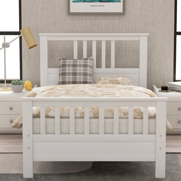 Solid Wood Platform Bed and Kids Room Headboard Cheap Sale Newest