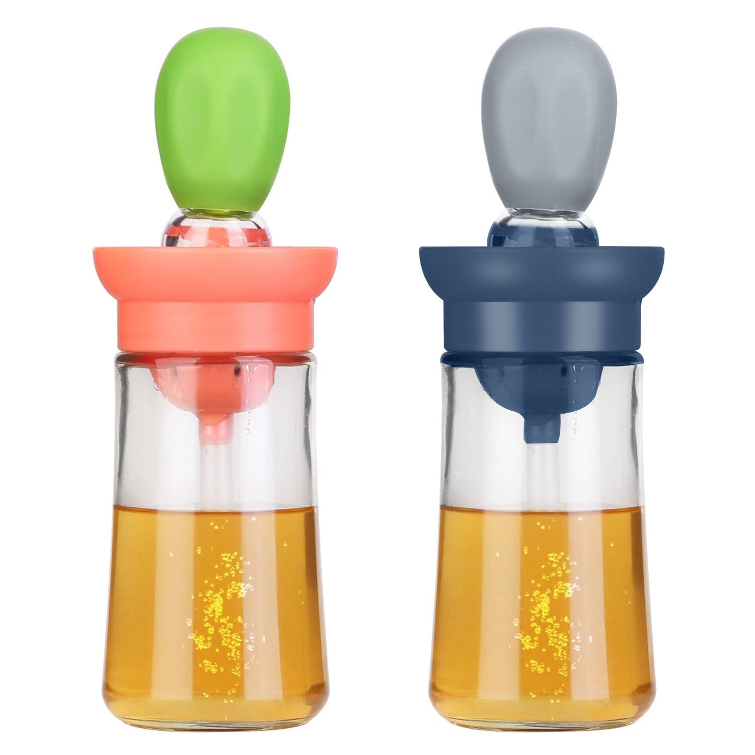 2-in-1 Glass Olive Oil Dispenser with Silicone Dropper Official Online