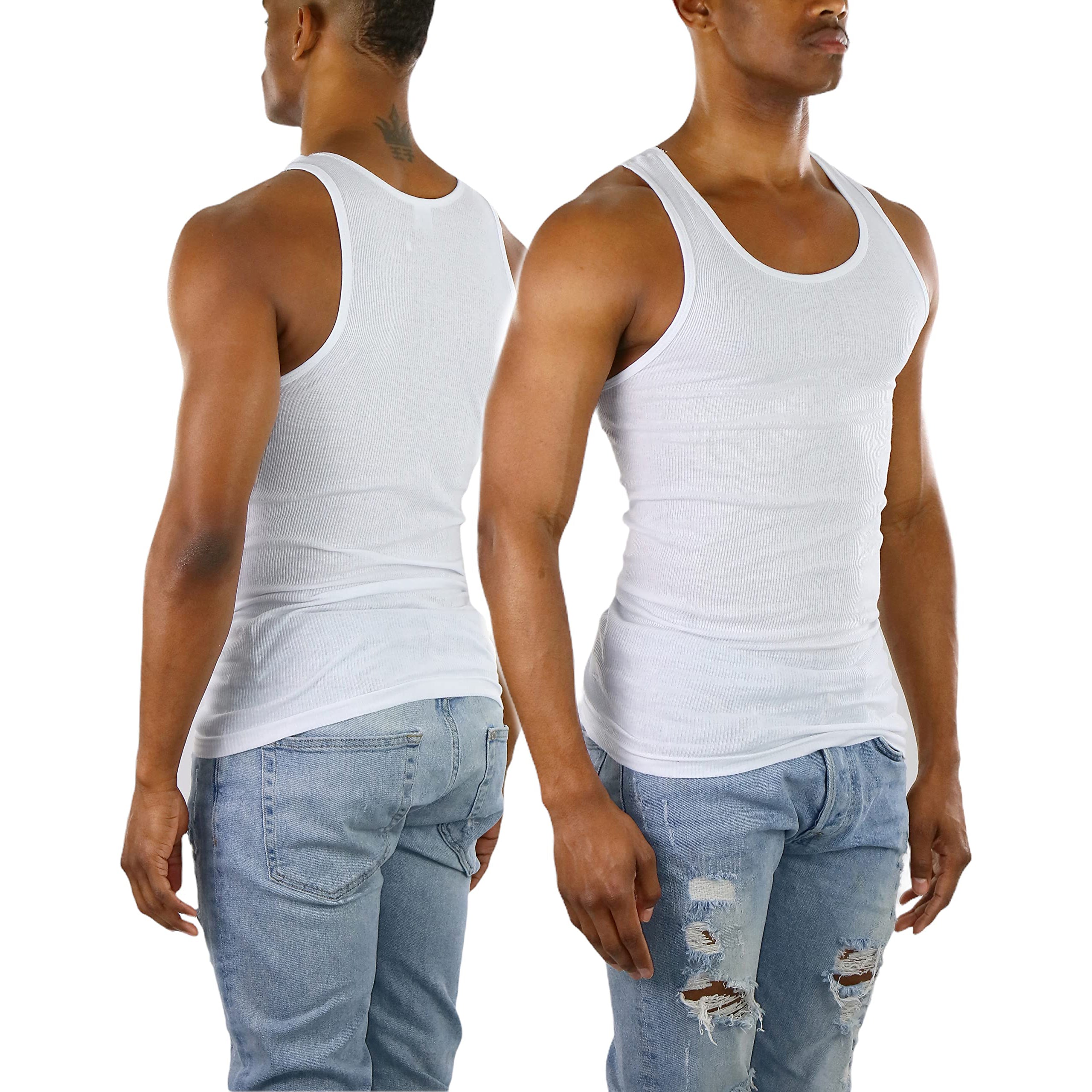 3-Pack: ToBeInStyle Men's Slim Fit Generous Length A-Shirts Affordable Sale Online