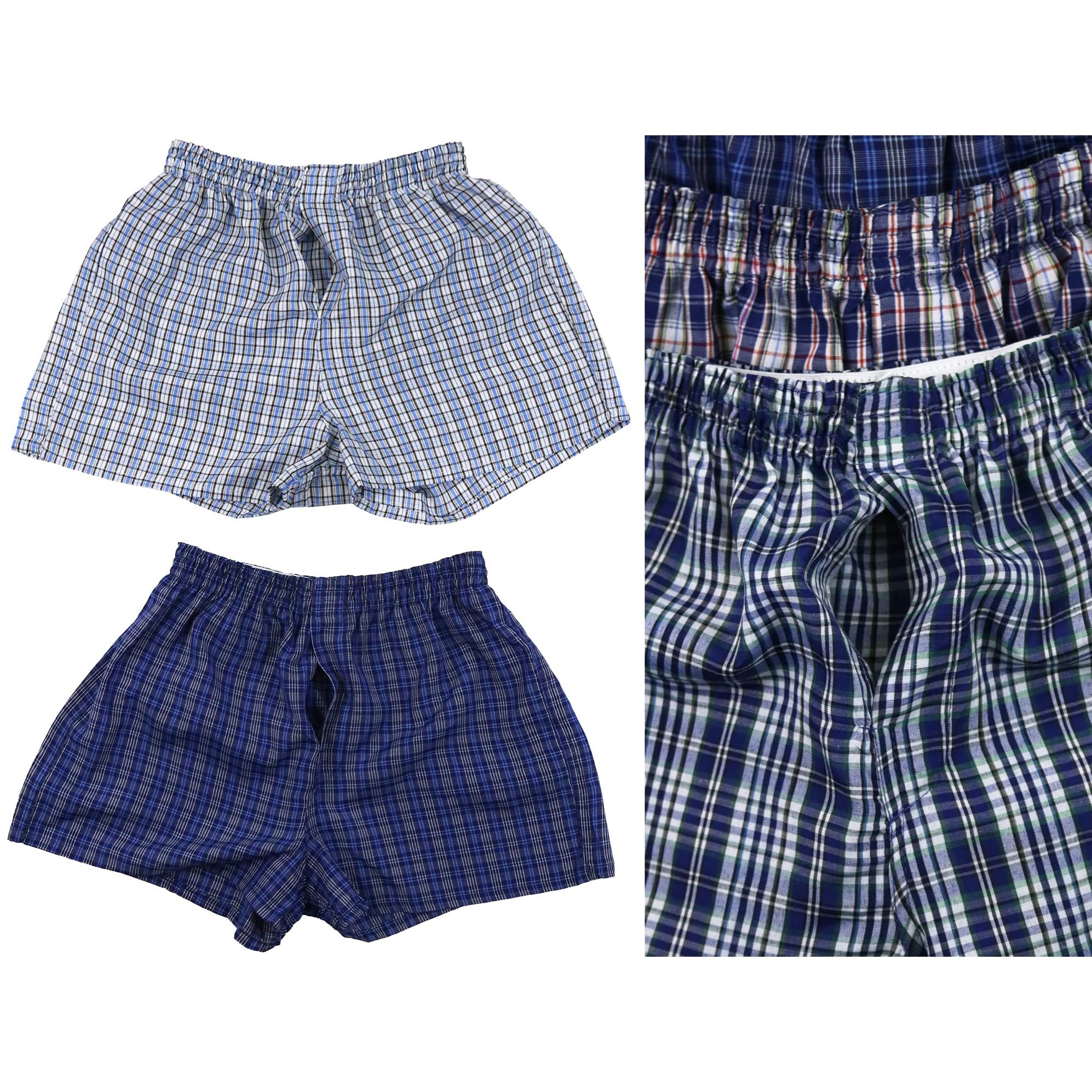 6-Pack: Boys' Tartan Patterned Boxer Shorts Sale Real