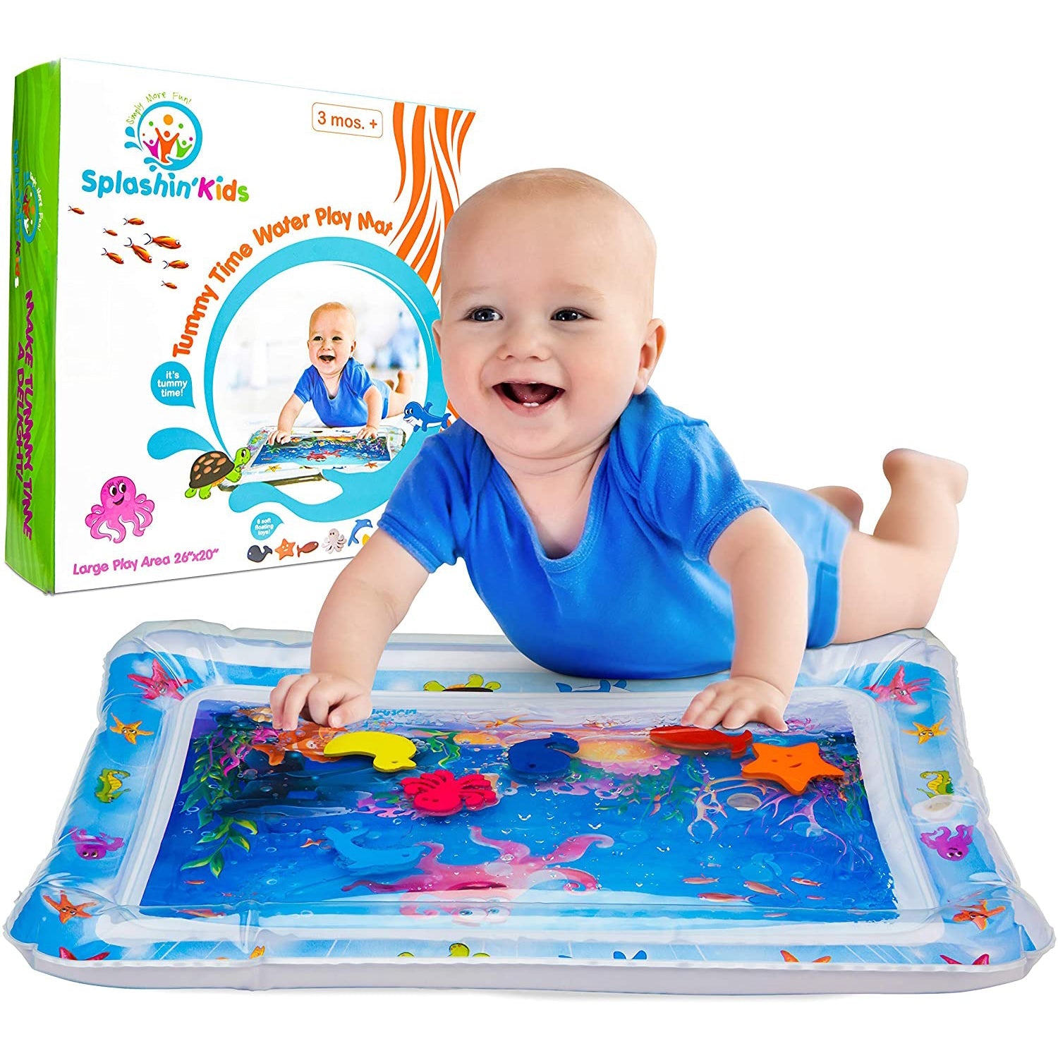 Splashin' Kids Inflatable Tummy Time Premium Water Mat Infants and Toddlers Free Shipping Purchase