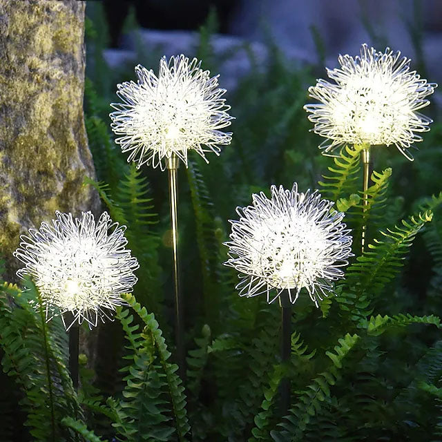 2-Pack: Outdoor Solar Dandelion Lawn Lights 100% Original Sale Online