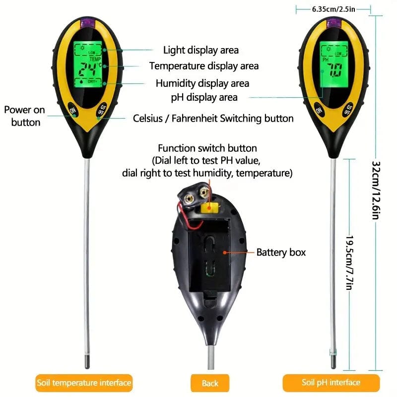 4-in-1 Digital Soil Moisture Meter Outlet Locations For Sale