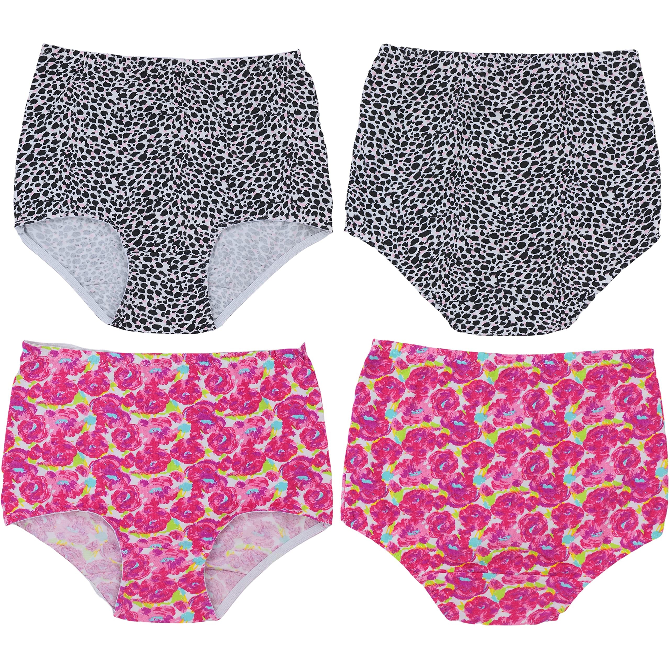 6-Pack: ToBeInStyle Women's High Waisted Pink Solids and Patterned Gridle Panties Newest Cheap Pice