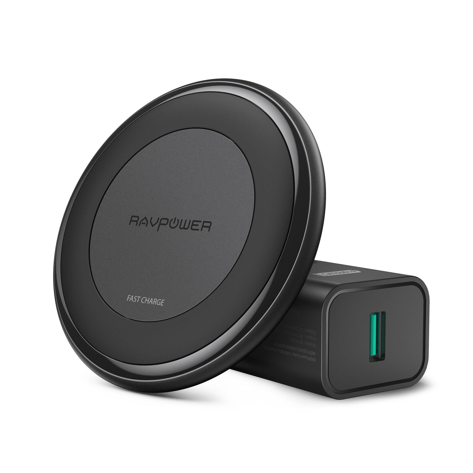 RAVPower Fast Wireless Charger 10W Max with QC 3.0 Adapter (Used) Low Pice Fee Shipping