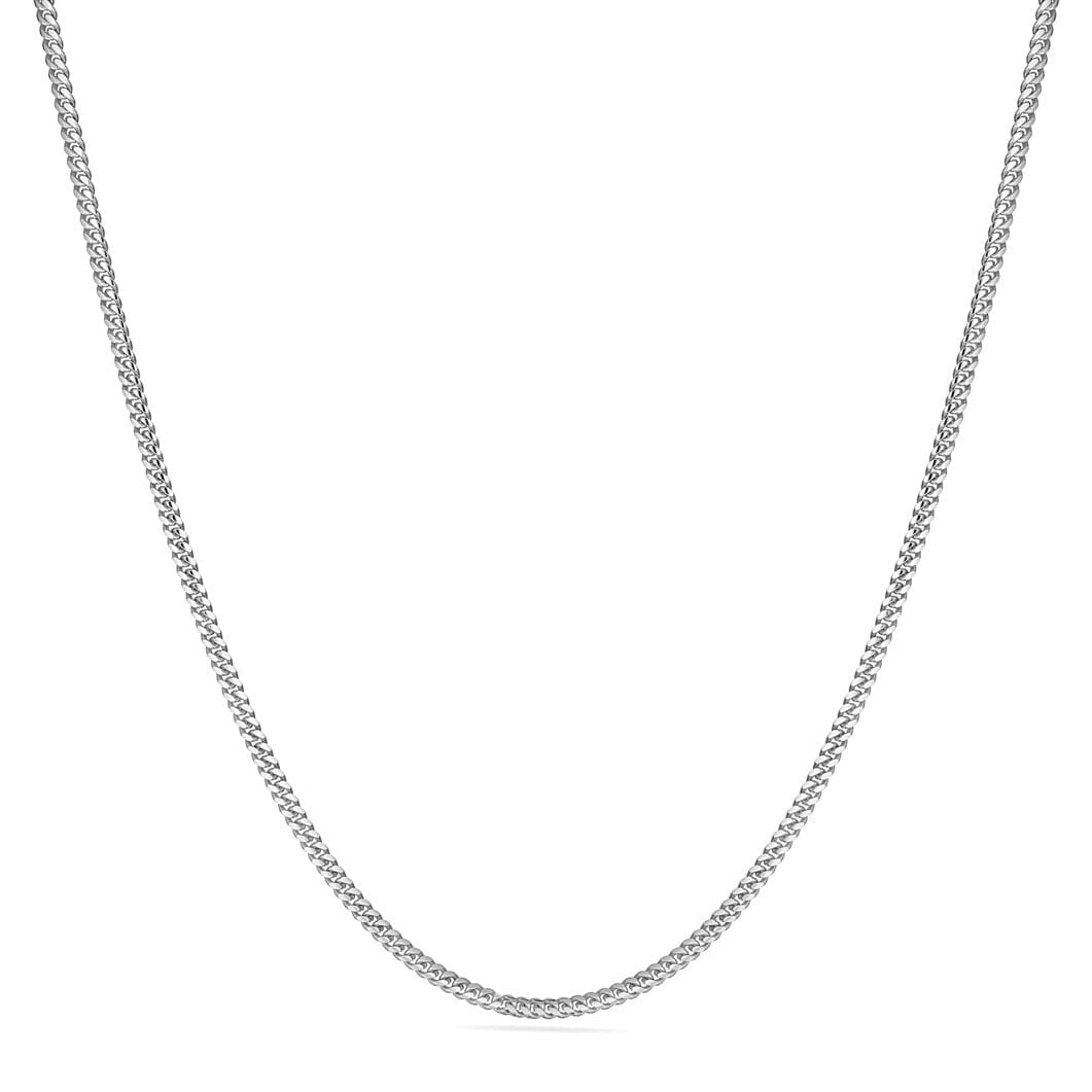 925 Sterling Silver Italian Solid 2.5mm Cuban Curb Link Chain Cheap Sale Sale