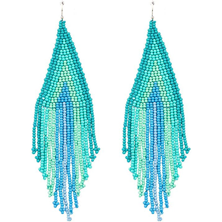 Boho Long Beaded Drop Earrings Pay With Visa For Sale