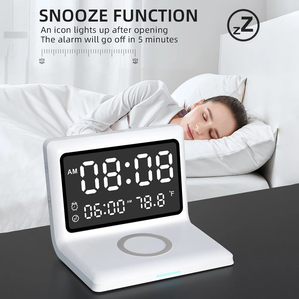 Digital Mirror Clock Wireless Charging Alarm Clock Buy Cheap Genuine