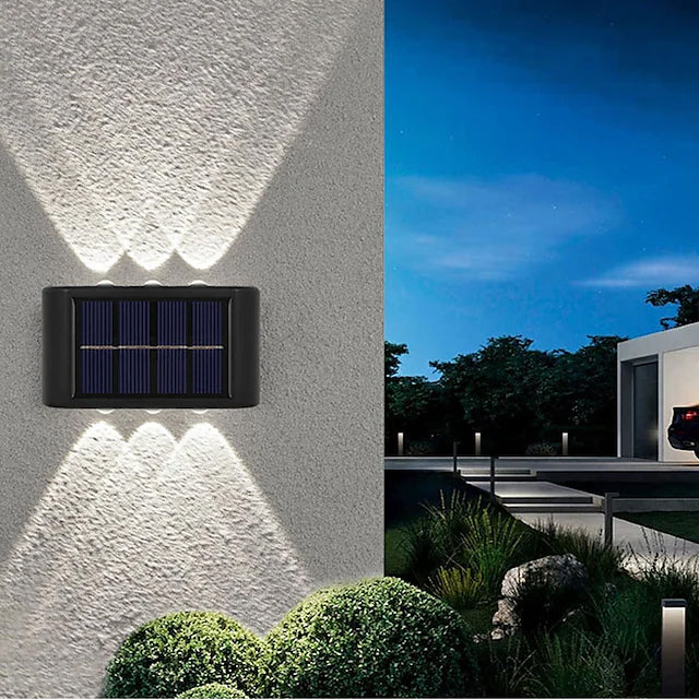 2-Pieces: Outdoor Wall Light Solar Waterproof LED Light Clearance Geniue Stockist