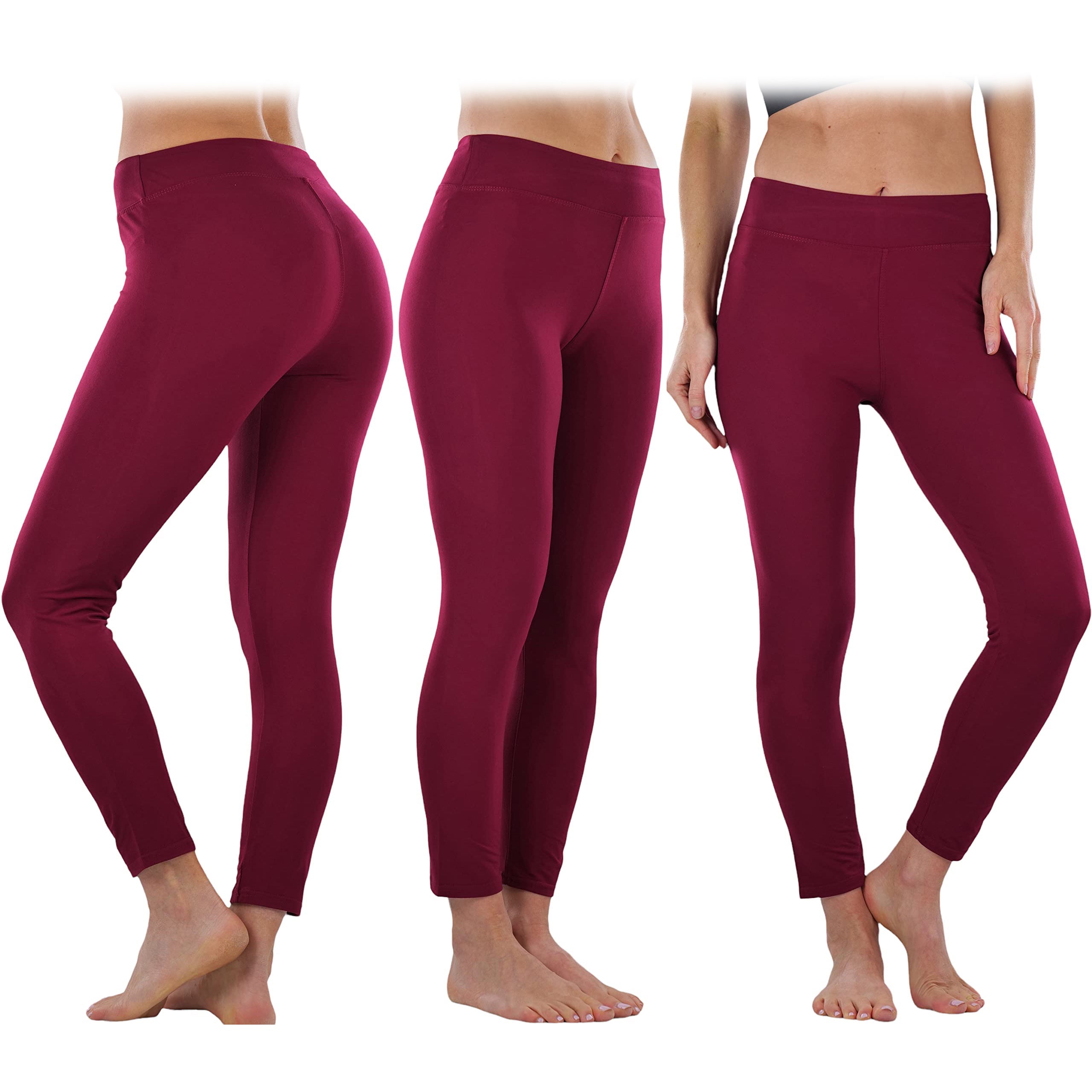 4-Pack: ToBeInStyle Women's Full Length High Waisted Stretchy Microfiber Leggings Low Pice Fee Shipping Online