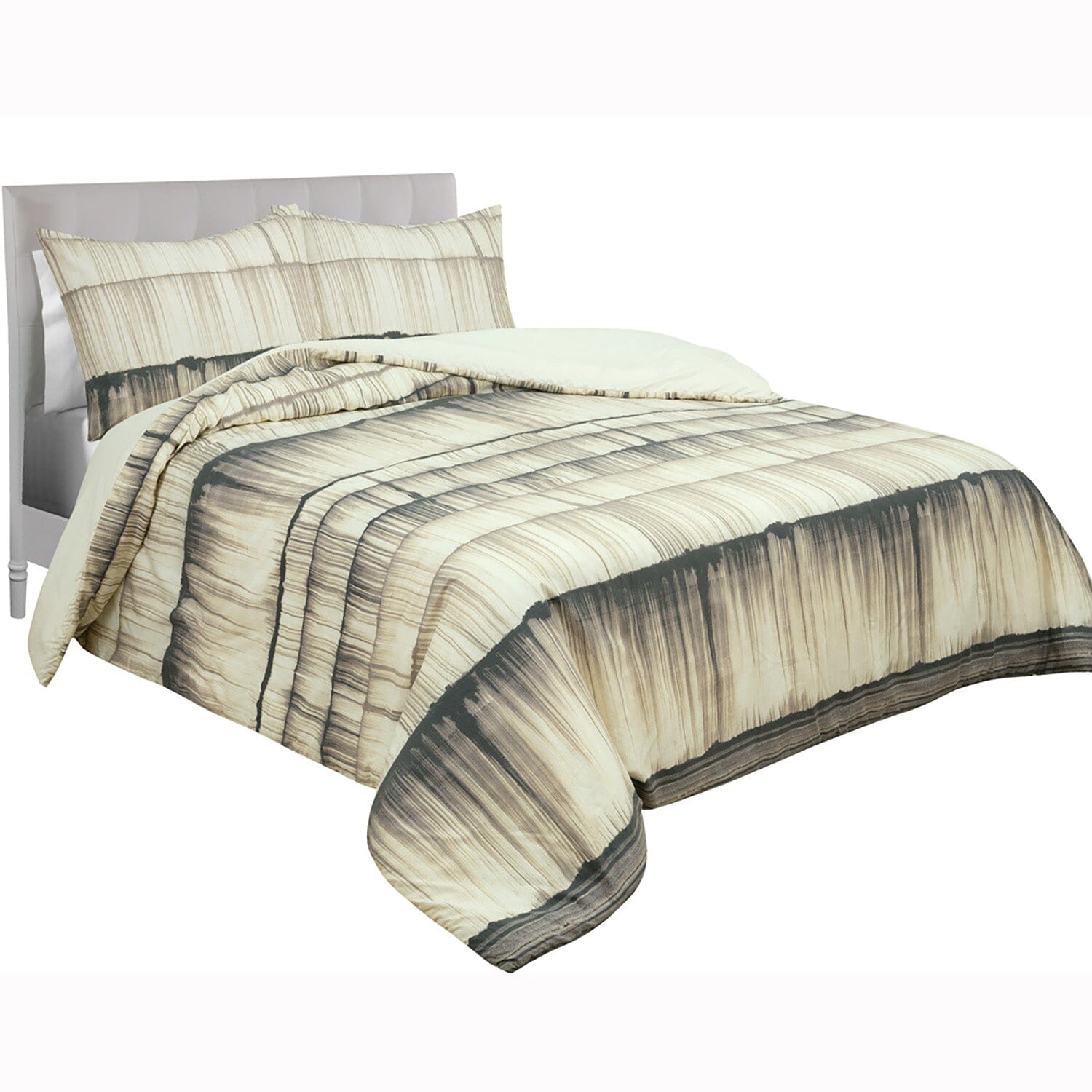 3-Piece: Global Stria Stripe Comforter Set Cheap Amazon