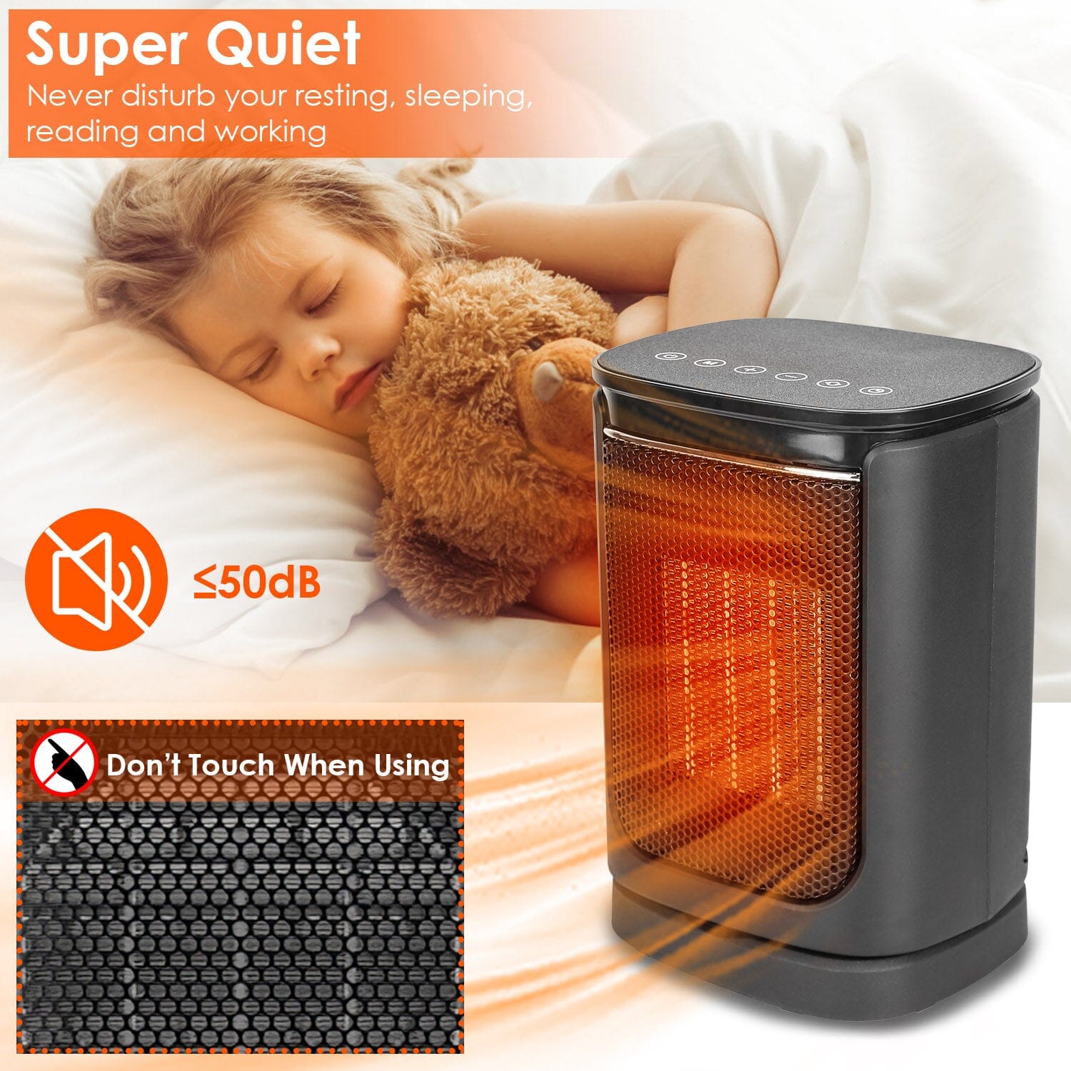 1500W Electric Space Heater Ceramic Heater Fan with 3 Modes Remote Control Digital Display Recommend Sale Online