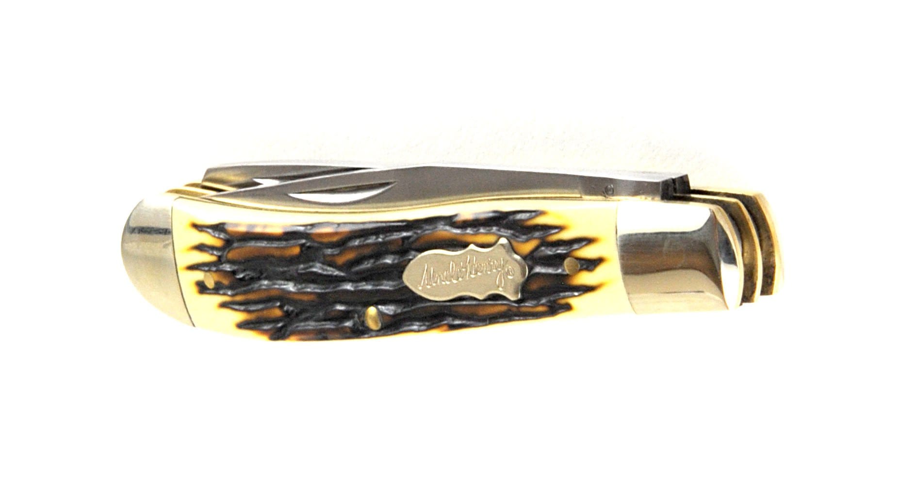 Schrade Uncle Henry Pro Trapper, 2 3.2 Blades, Staglon Handle - 285UH Discount Footlocker Pictures