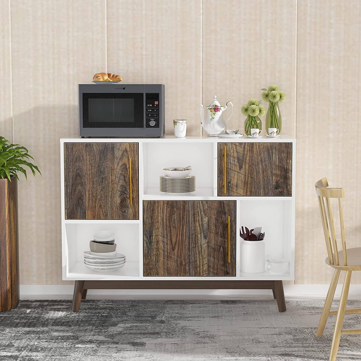 Multifunctional Storage Cabinet Modern Buffet or Kitchen Sideboard Cheap Sale Footlocker Finishline