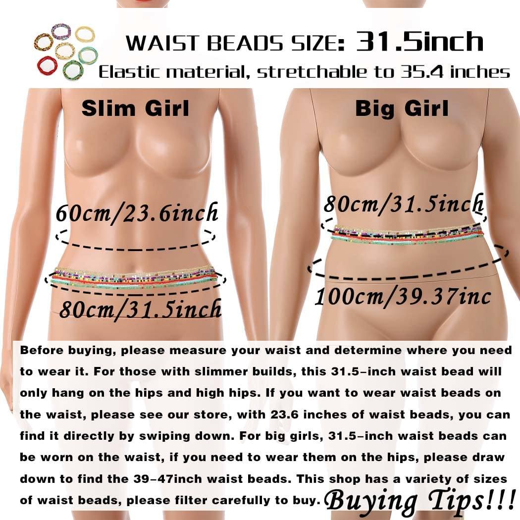 7-Pieces: Women Waist Bead Chain Belly Chain Beach Jewelry Clearance Latest