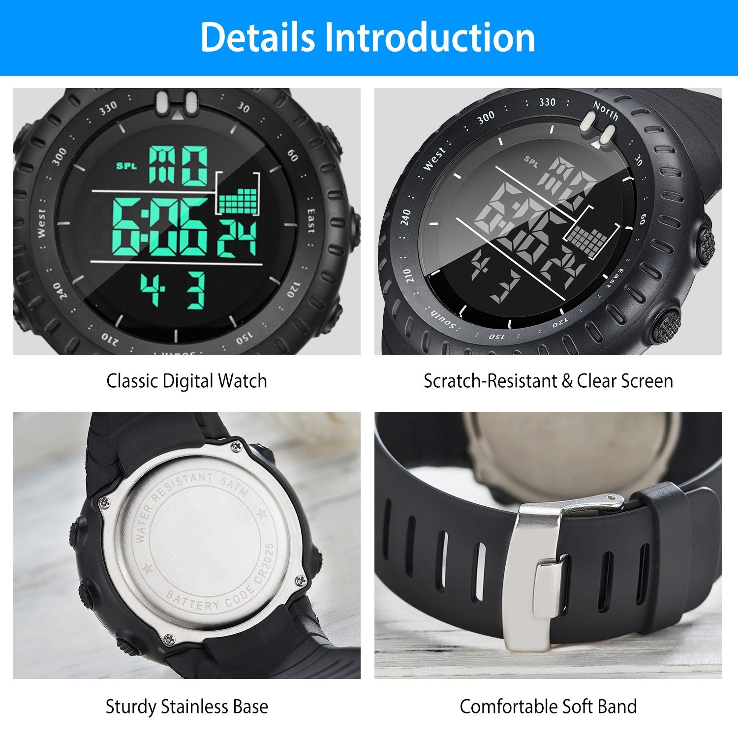 Digital Men's Sports Military Tactical Wrist Watch Buy Cheap Newest