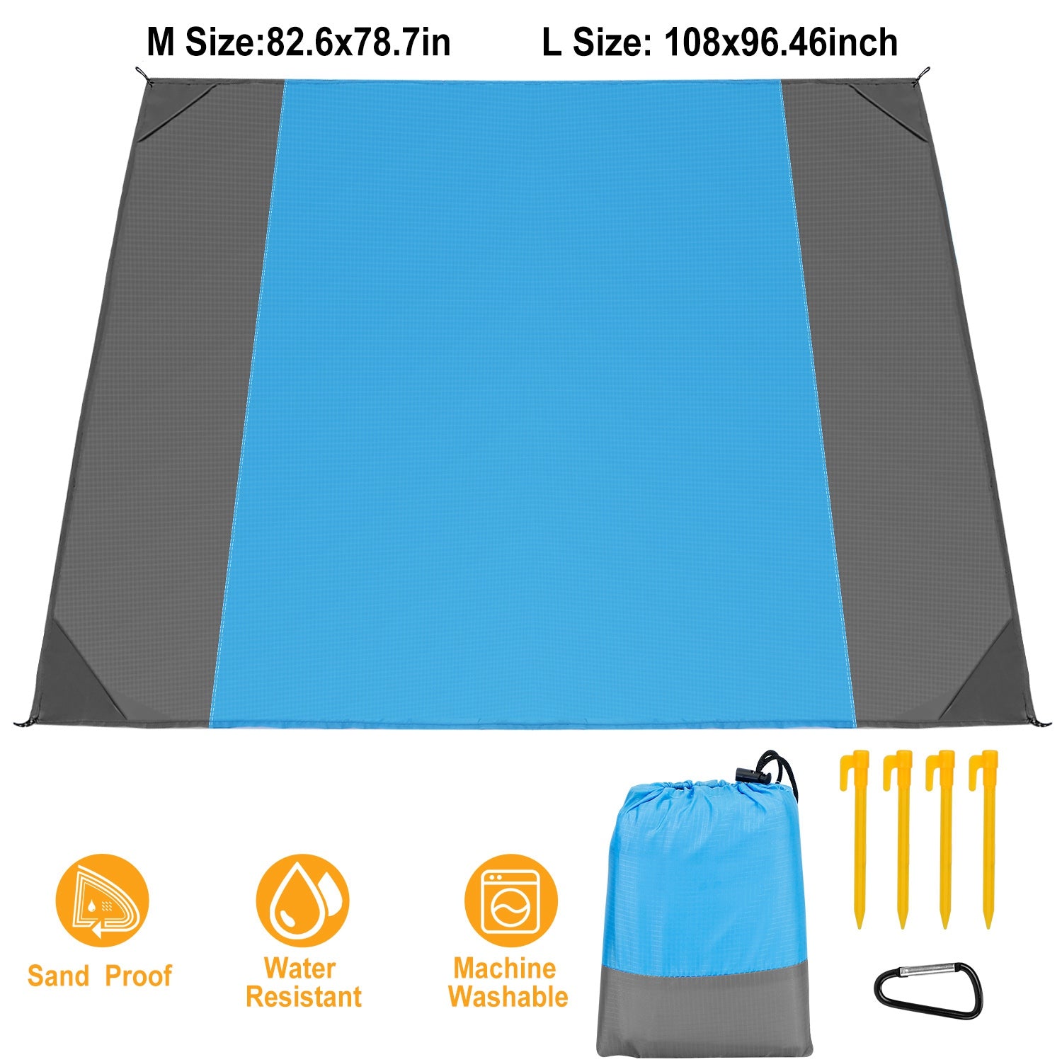 Sand Proof Picnic Blanket with 4 Anchors Cheap Sale Geniue Stockist