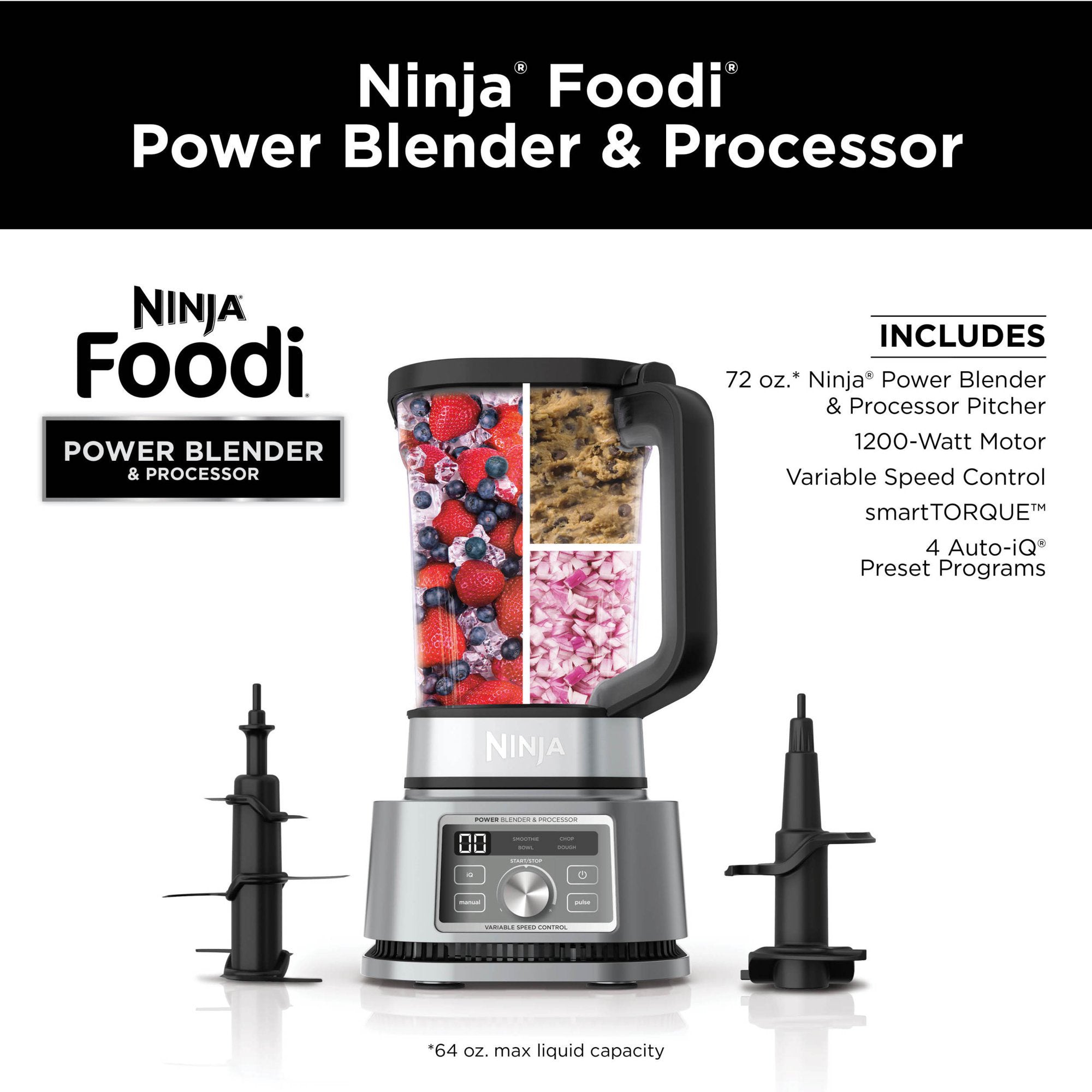 Ninja SS200 Foodi Power Blender and Processor (Refurbished) Newest For Sale