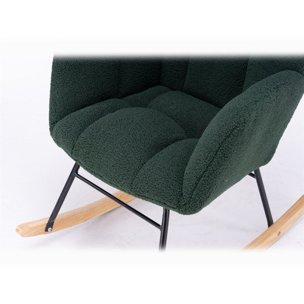 Mid-Century Modern Teddy Fabric Tufted Upholstered Rocking Chair Clearance Exclusive