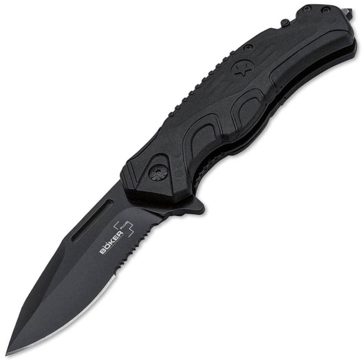 Boker Plus Savior Rescue Knife, 3.35 Blade, TPR Handle - 01BO321 100% Original