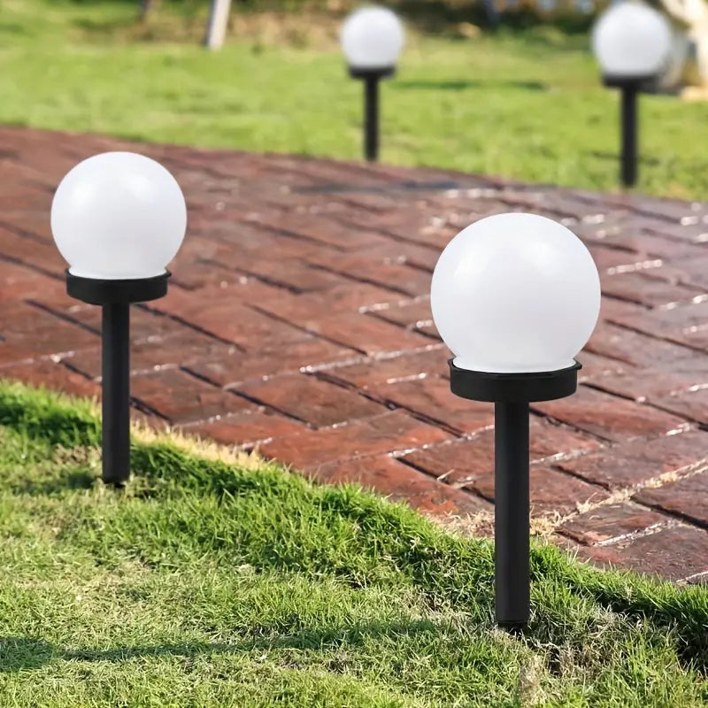 2-Pack: Solar LED Globe Powered Garden Light Outlet Buy