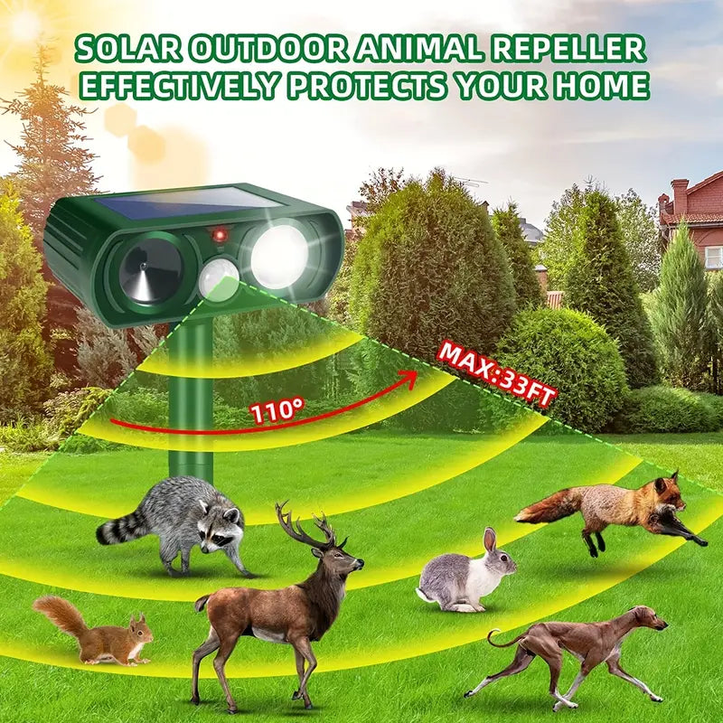 Solar Ultrasonic Animal Repeller with Motion Detector For Cheap Sale Online