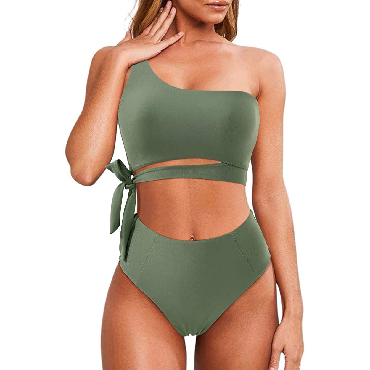 Women's One Shoulder High Waist Bikini Buy Cheap Clearance