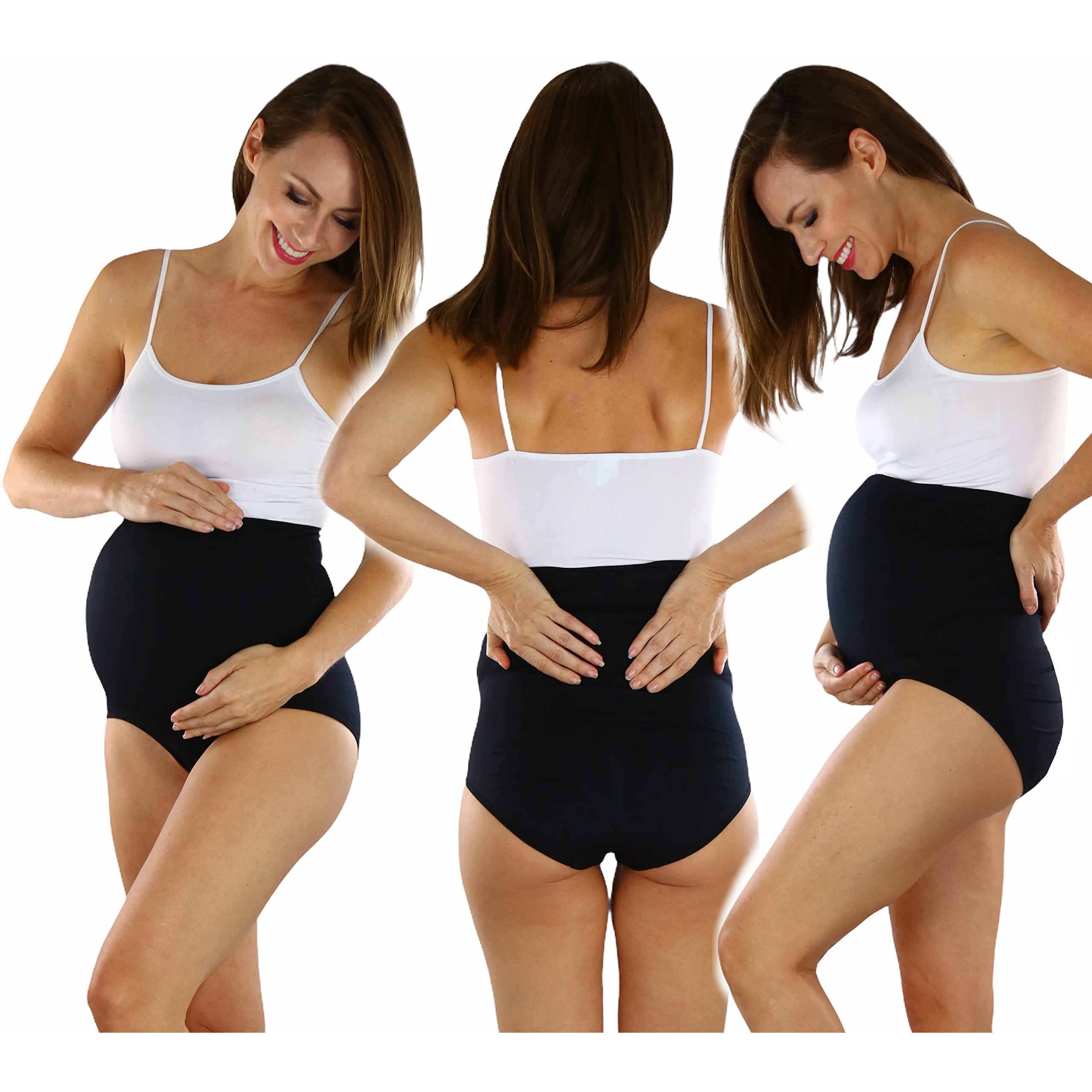 3-Pack: ToBeInStyle Women's High Waist Over The Bump Maternity Underwear Outlet Cheap Pice