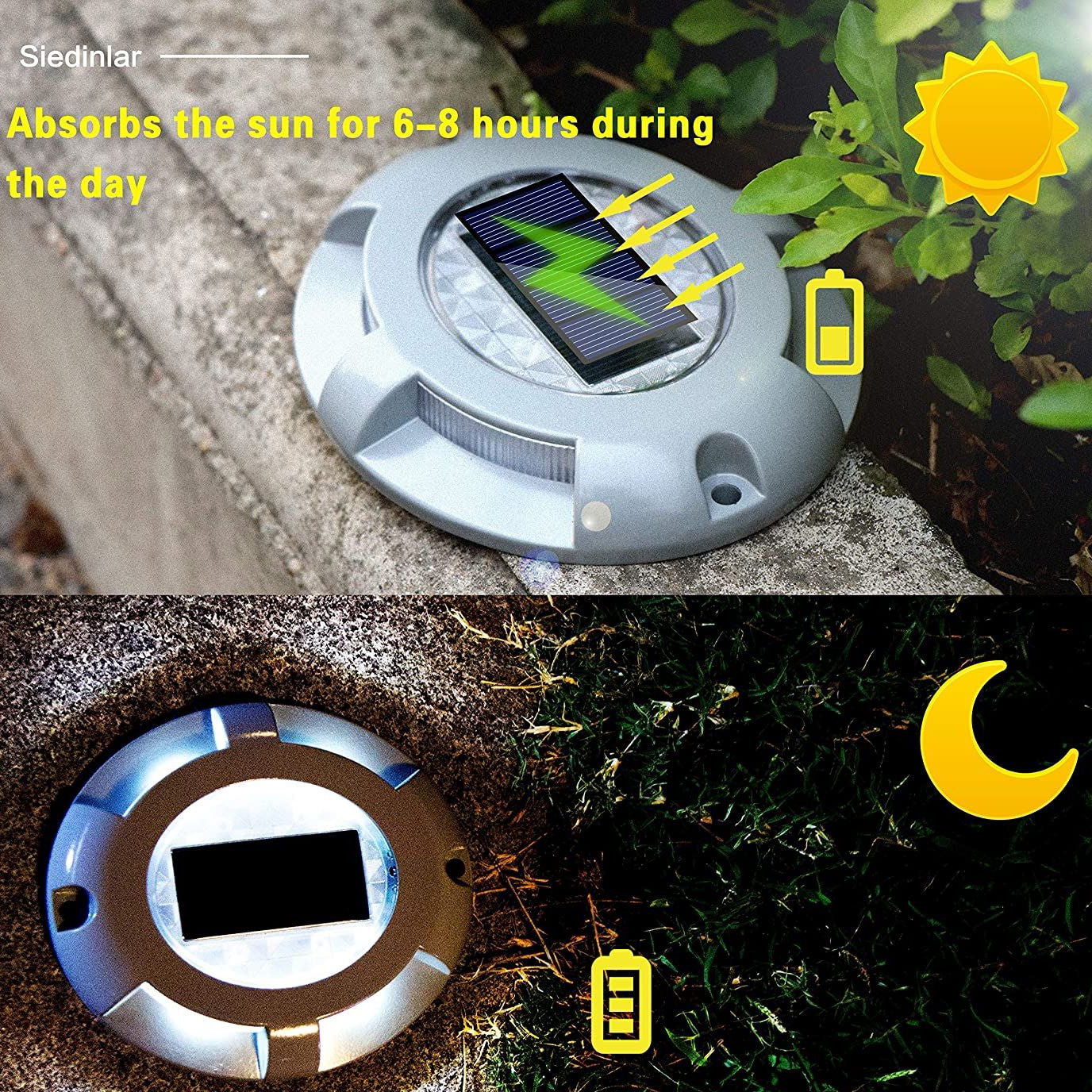 4-Pack: Solar Deck Driveway Outdoor Lights Free Shipping Good Selling