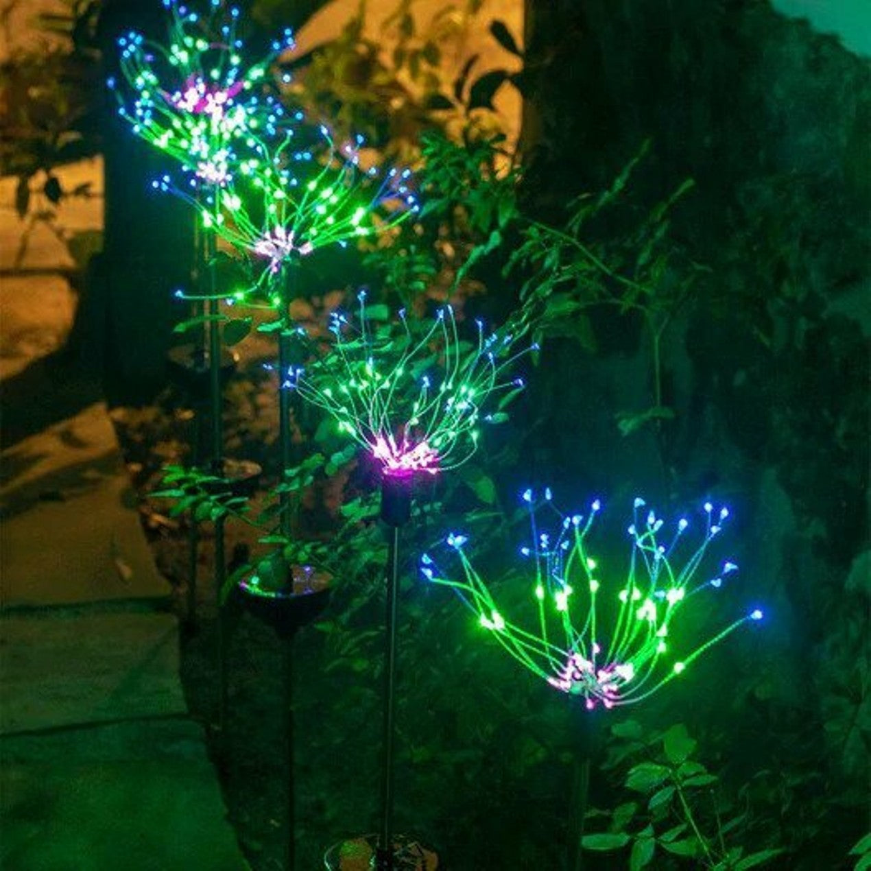 2-Pack: LED Solar Firework Garden Light Inexpensive