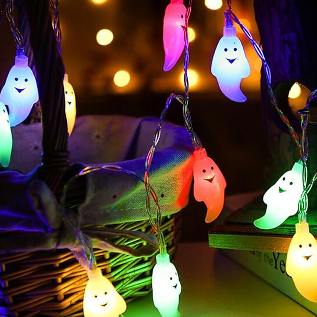 Halloween Cute Ghost LED String Lights Upholstery Lights Sale Supply