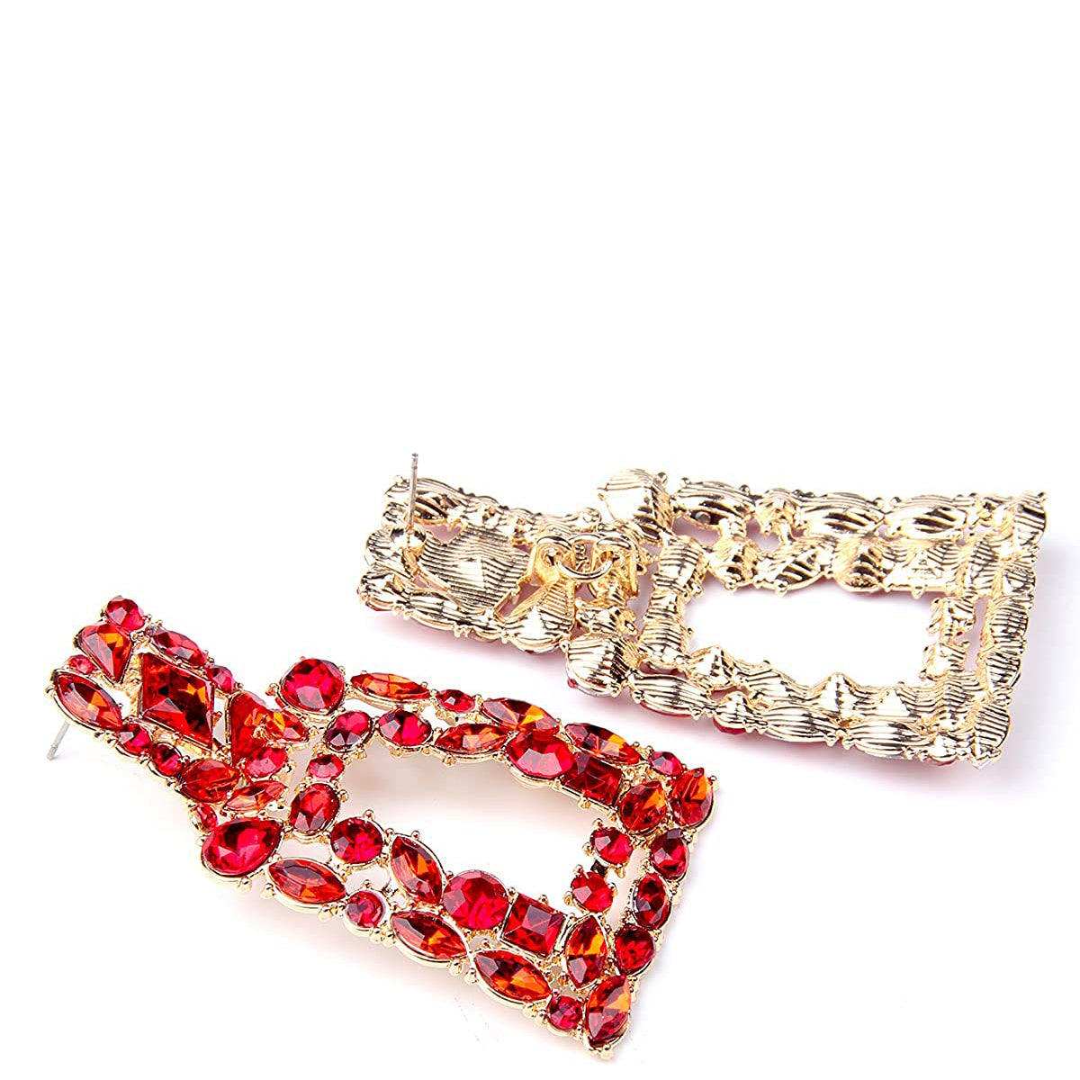 Women's Rhinestone Rectangle Drop Earrings Cheap Pice Store