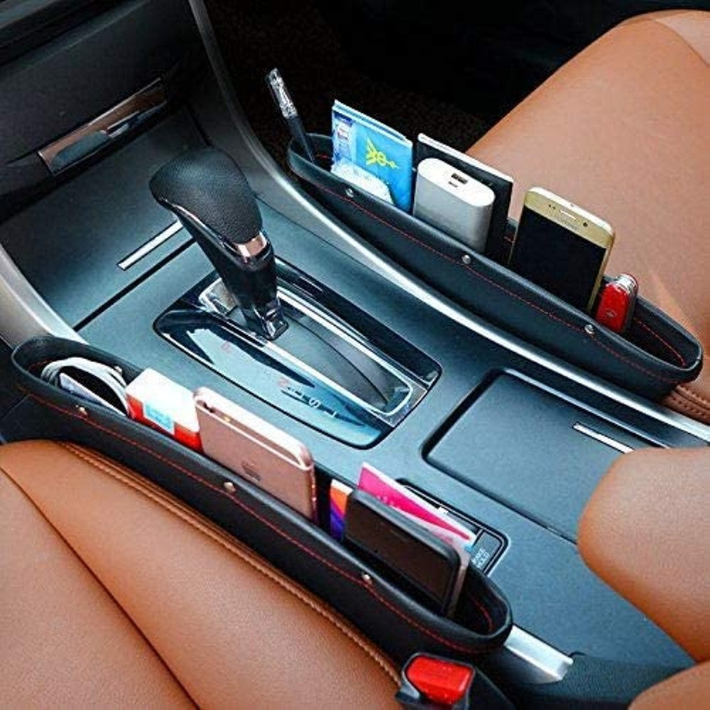 2-Pack: Leather Car Seat Organizer Gap Pocket Car Cheap Footlocker