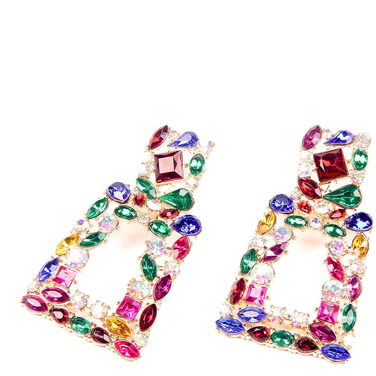 Women's Rhinestone Rectangle Drop Earrings Cheap Pice Store