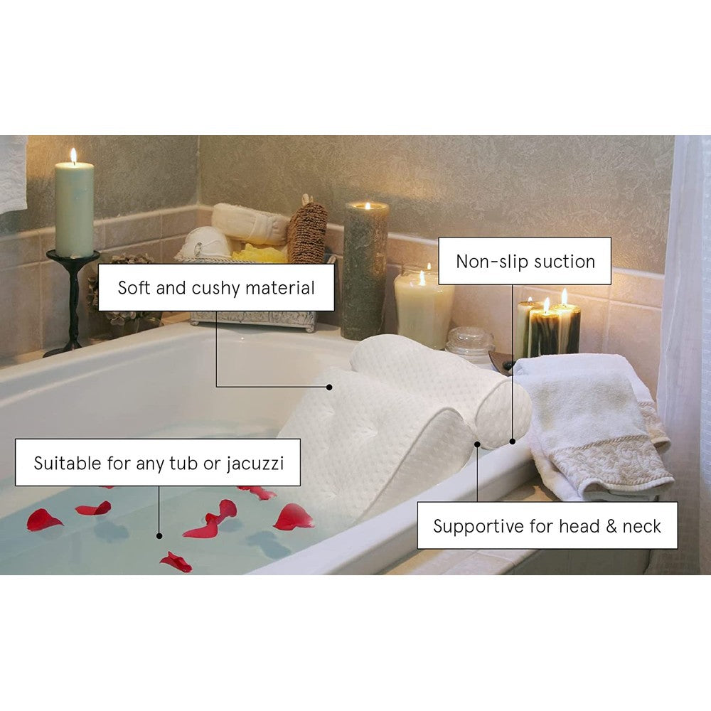 Extra Comfortable Cushioned 4D Bathtub Pillow Countdown Package Online