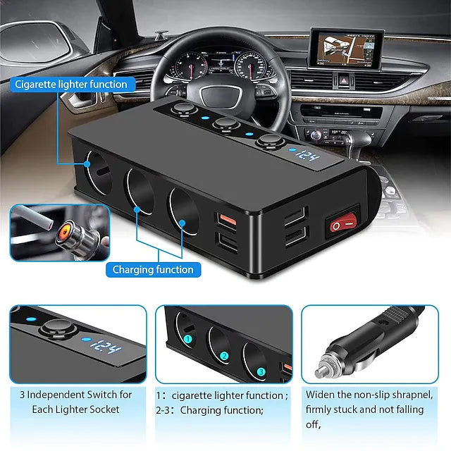 Multifunctional Car Charger Socket Discount Low Pice