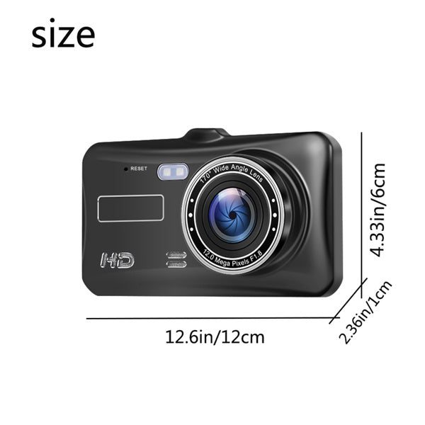 A6T 4-Inch 170° Wide Angle Full HD 1080P Car DVR Dual Lens Dash Cam Rear View Camera Video Recorder with Touch Screen Collections For Sale