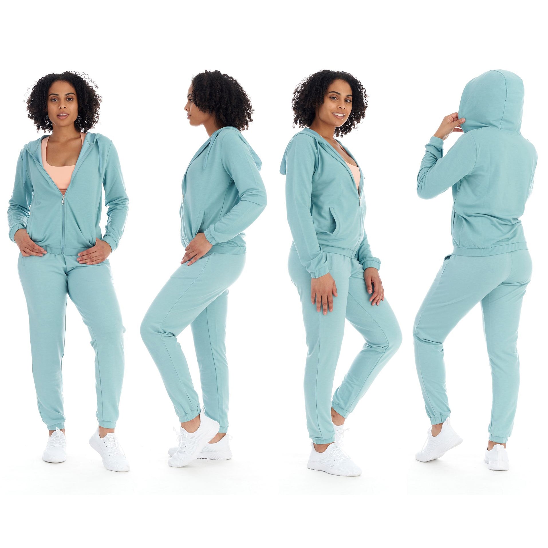 2-Piece: Women's Athleisure Fleece Jogger Sweatpants and Hoodie with Pocket Set Buy Cheap Hot Sale