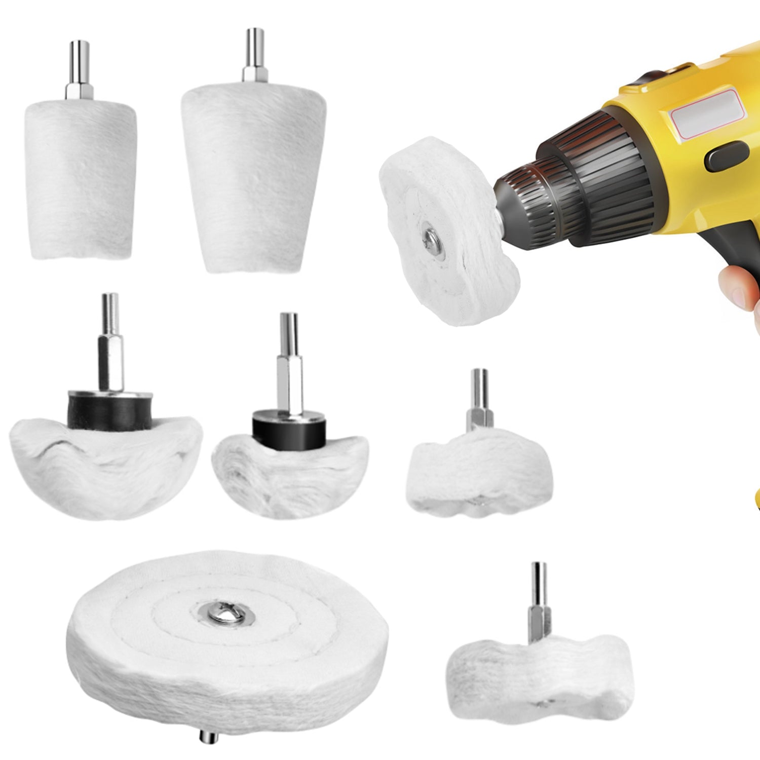 7-Pieces Set: Wheels Polishing Pads Car Buffing Buy Cheap Eastbay