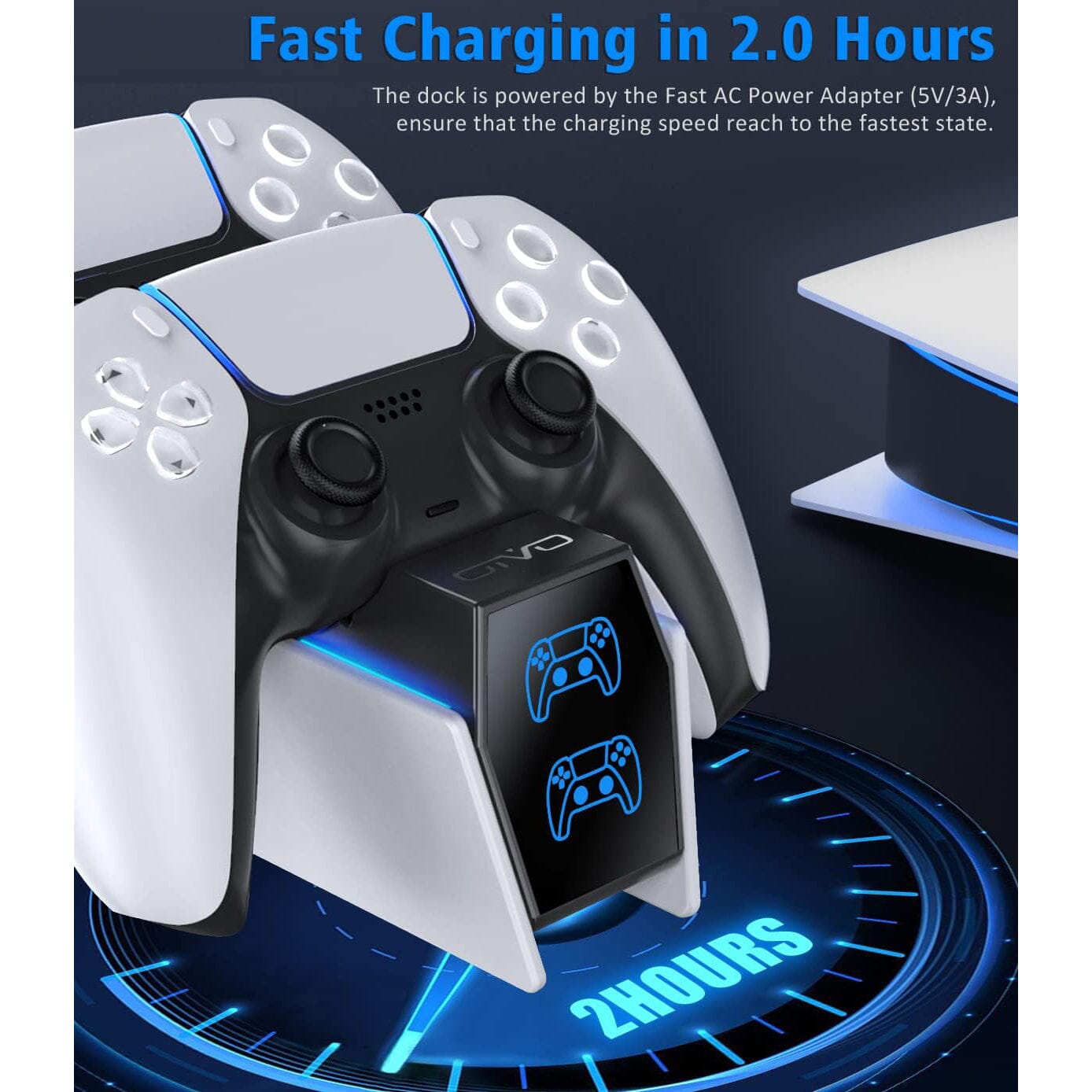 PS5 Controller Charger Station with Fast Charging AC Adapter 5V/3A  (Refurbished) Where To Buy Low Pice