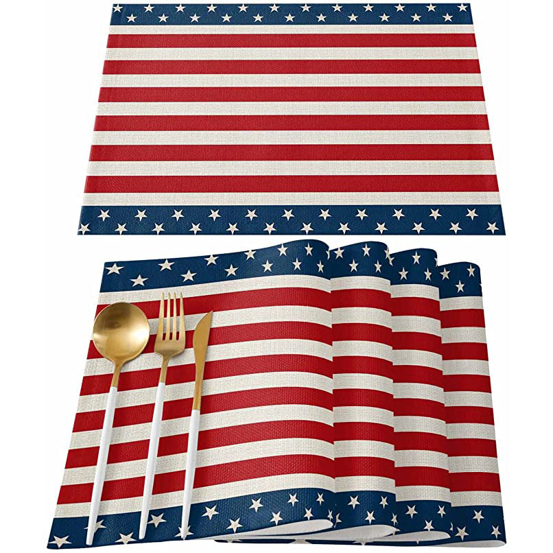 Patriotic Stars Placemats Set Clearance Pictures