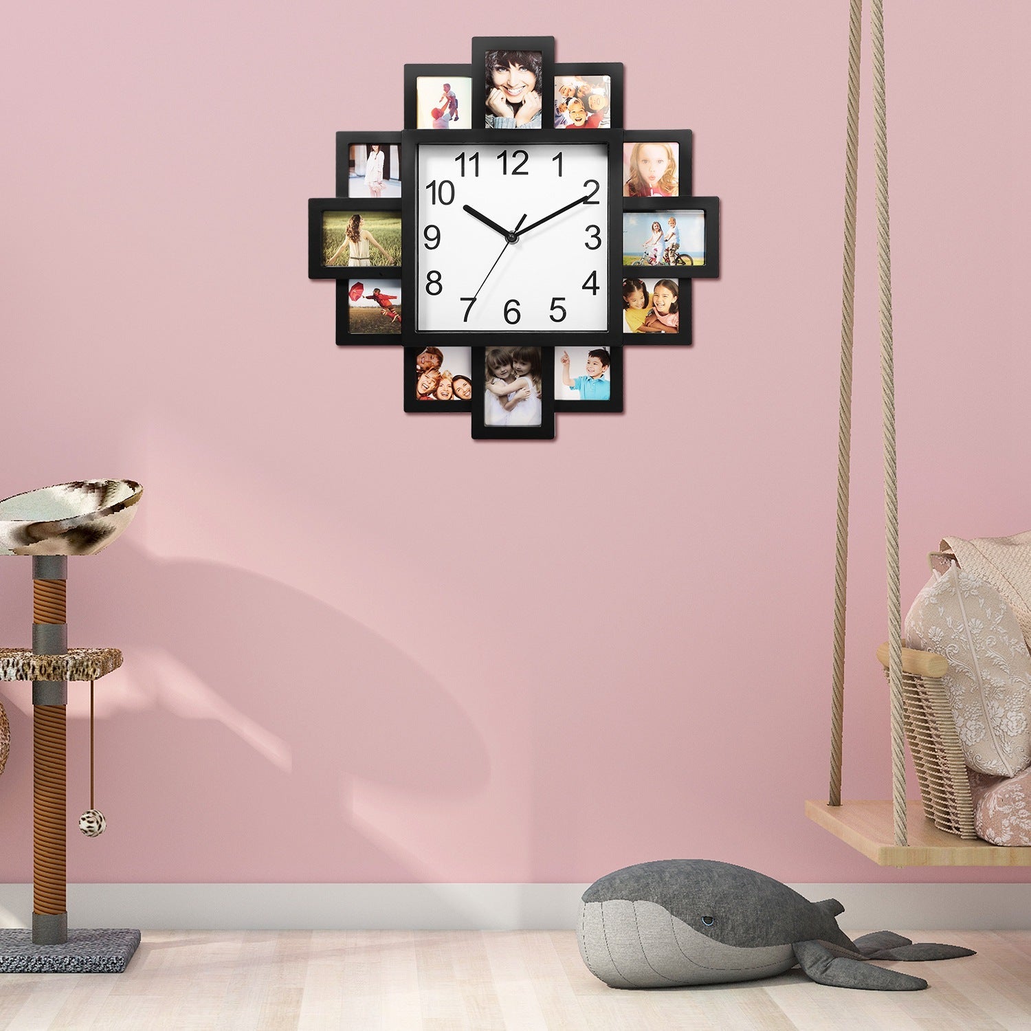 12-Picture Display Wall Clock Tumblr Cheap Pice