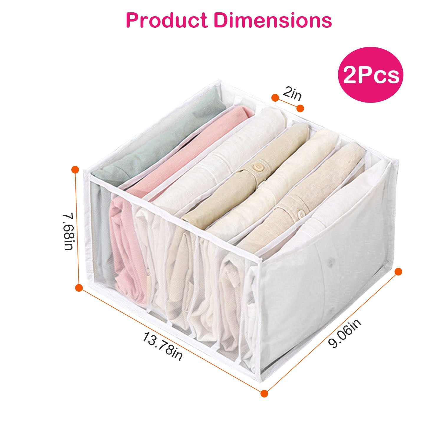 2-Piece: Wardrobe Clothes Organizer Latest Cheap Online