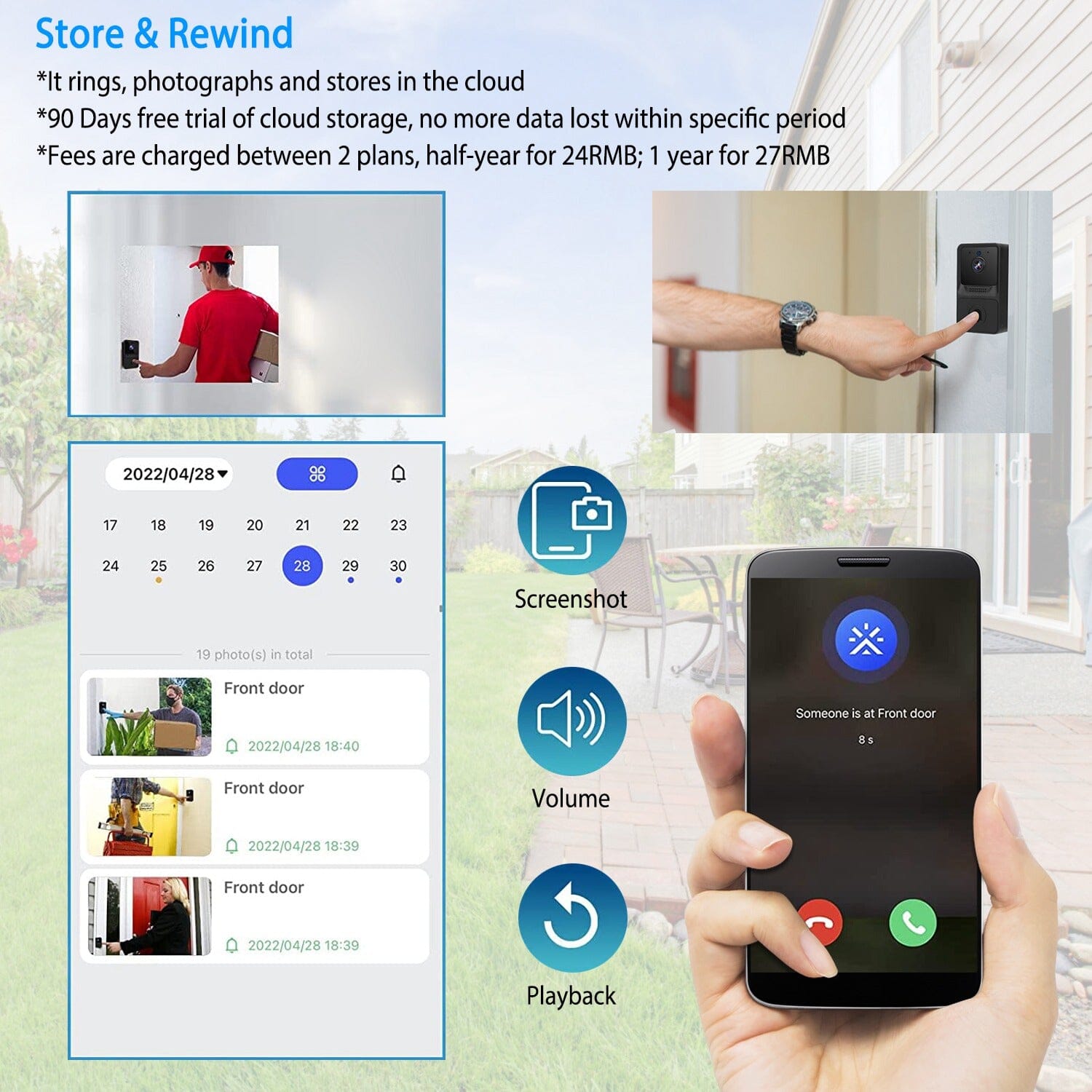 Smart Wireless WiFi Ring Doorbell Outlet 2025 Newest