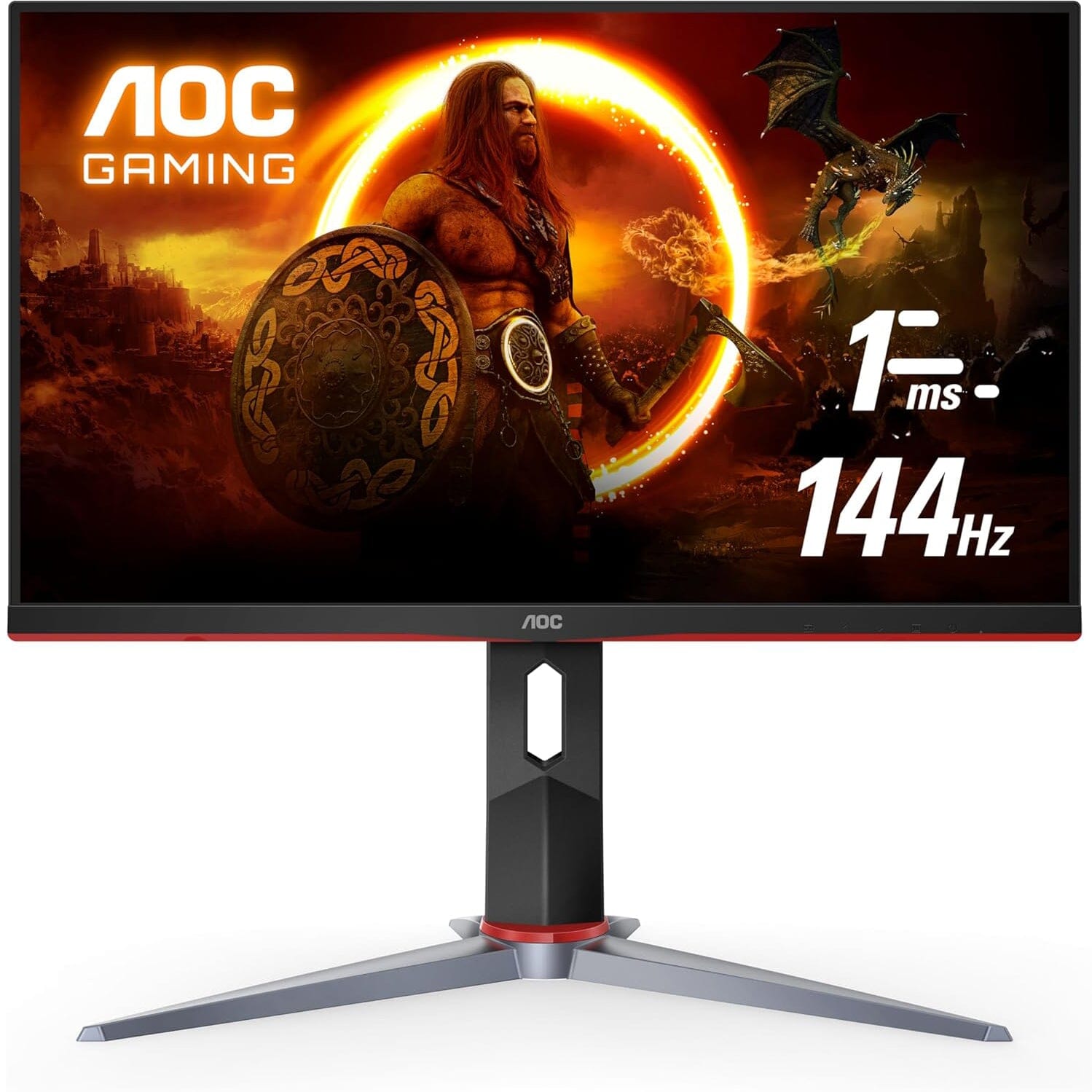 AOC 27G2 27 Frameless Gaming IPS Monitor, FHD 1080P, 1ms 144Hz, NVIDIA G-SYNC Compatible + Adaptive-Sync, Height Adjustable  (Refurbished) Free Shipping Cheap Real